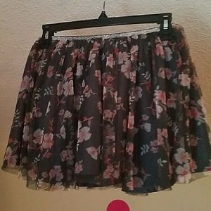 A flowered skirt